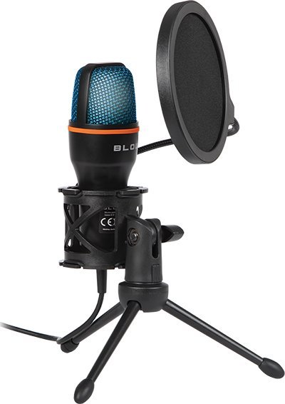 Mikrofon kondenzator BLOW Gaming, USB, me tripod, ndriçim RGB