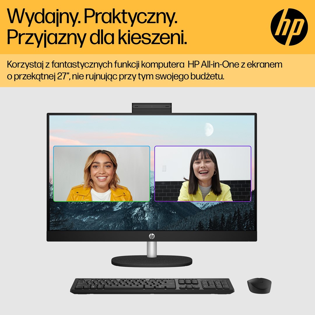Kompjuter All in One HP 27-cr0222nw, 27" Full HD, Ryzen 7, i bardhë