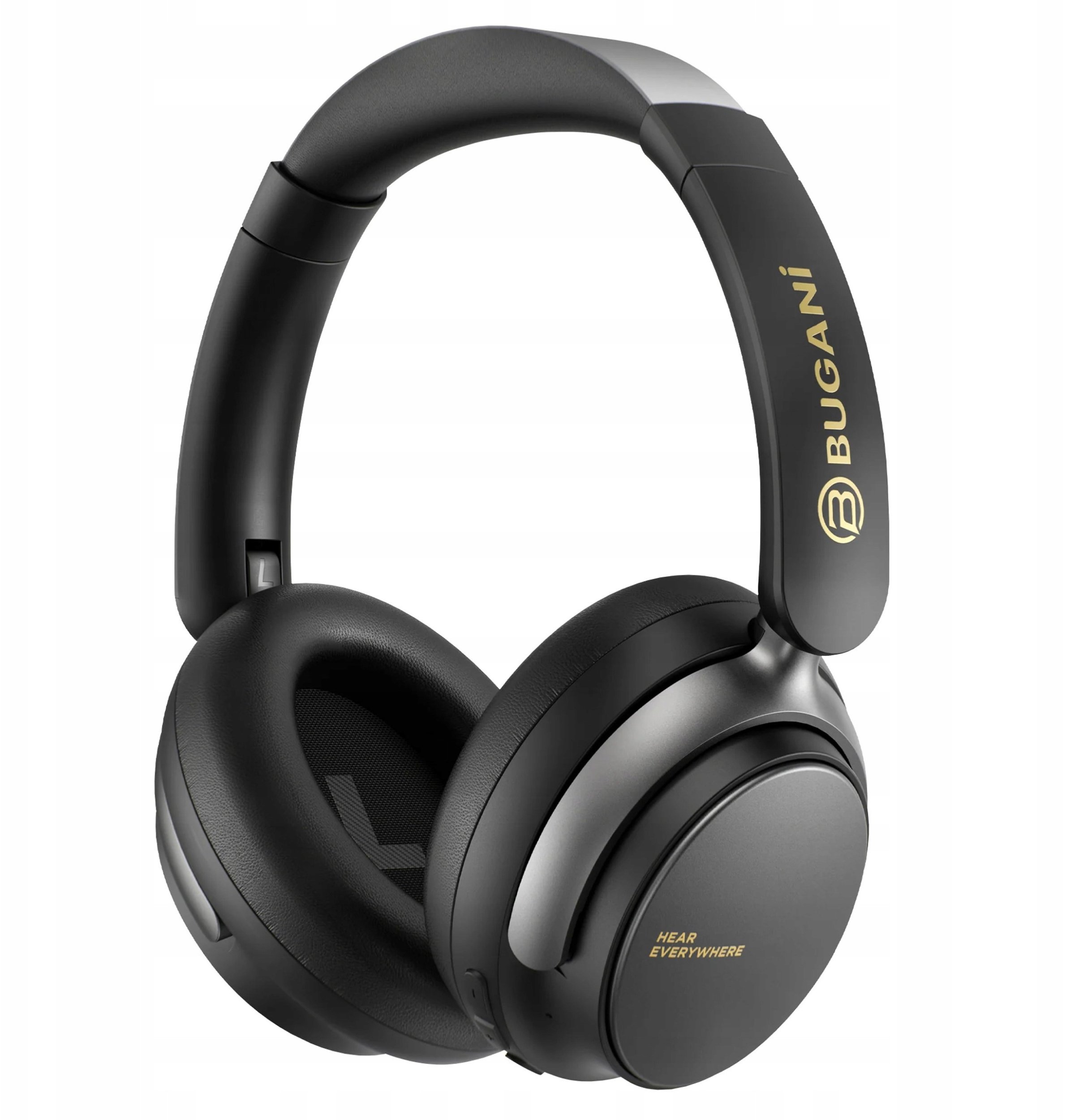 Kufje mbi vesh BUGANI Space BH01, ANC, pa tel, të zeza