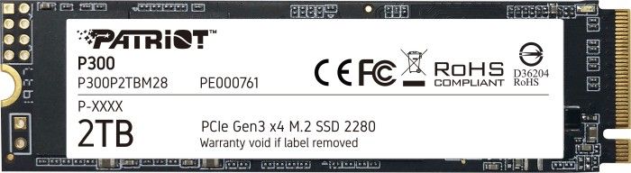 Disk SSD Patriot P300 2TB M.2 2280 PCI-E x4 Gen3 NVMe (P300P2TBM28)
