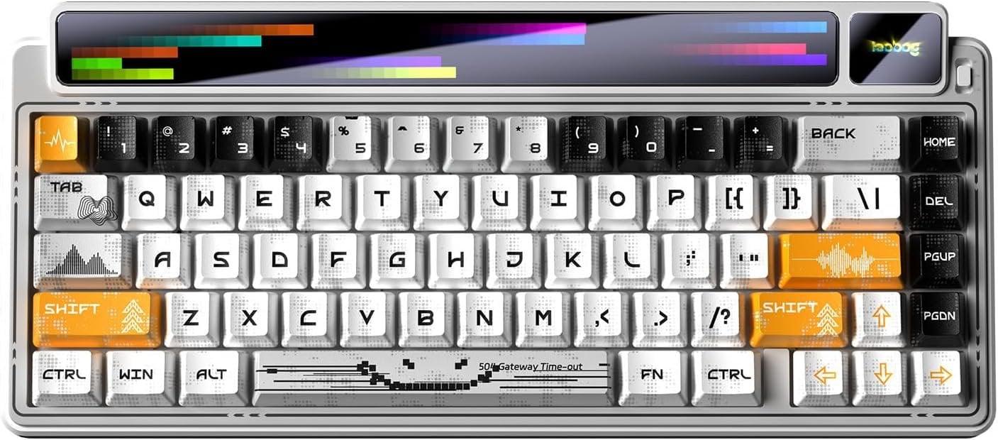 Tastierë mekanike Leobog AMG65, 65%, RGB, e bardhë