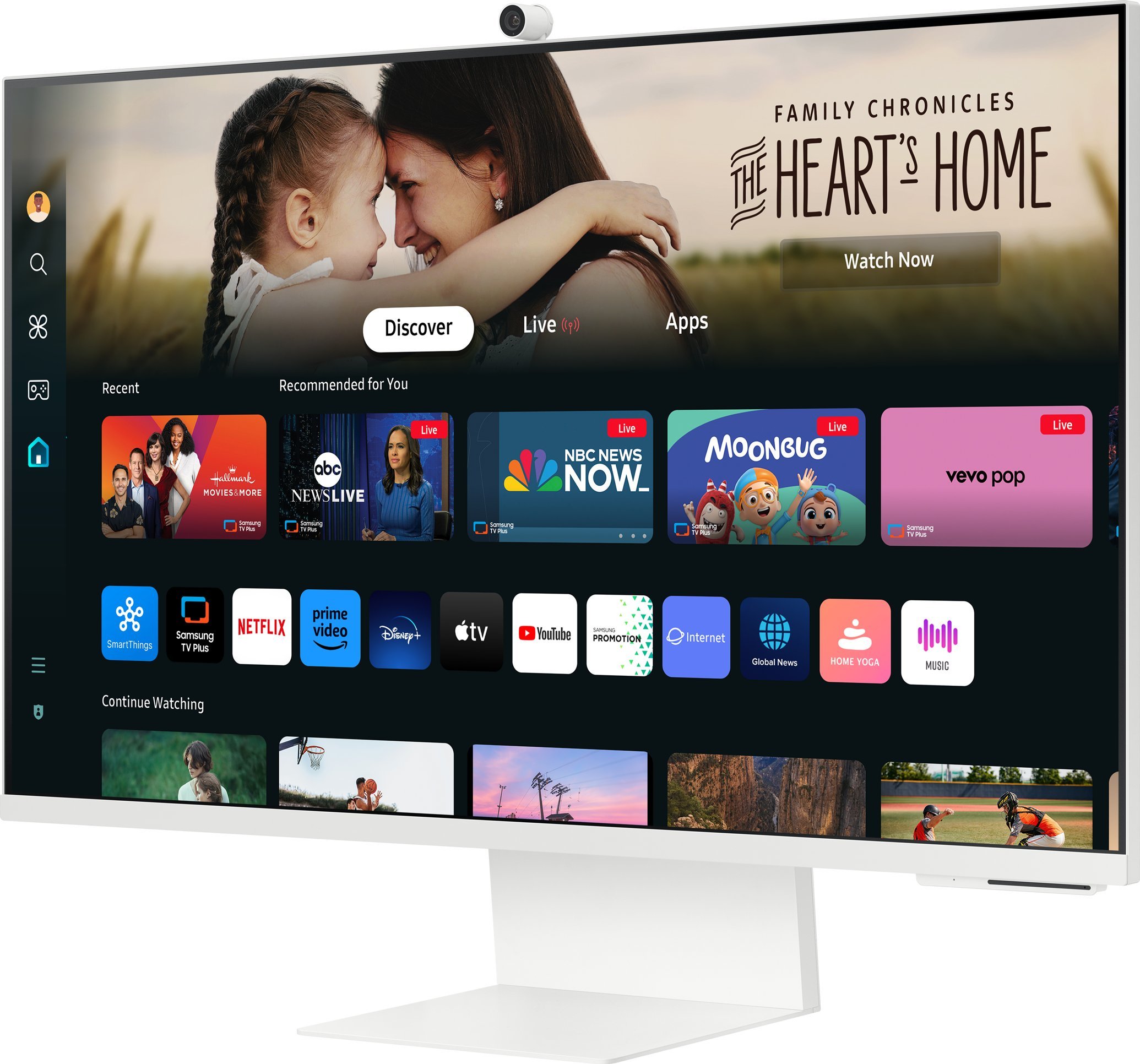 Monitor Samsung Smart Monitor M8 LS32DM801UUXDU, 32", 4K UHD, i bardhë