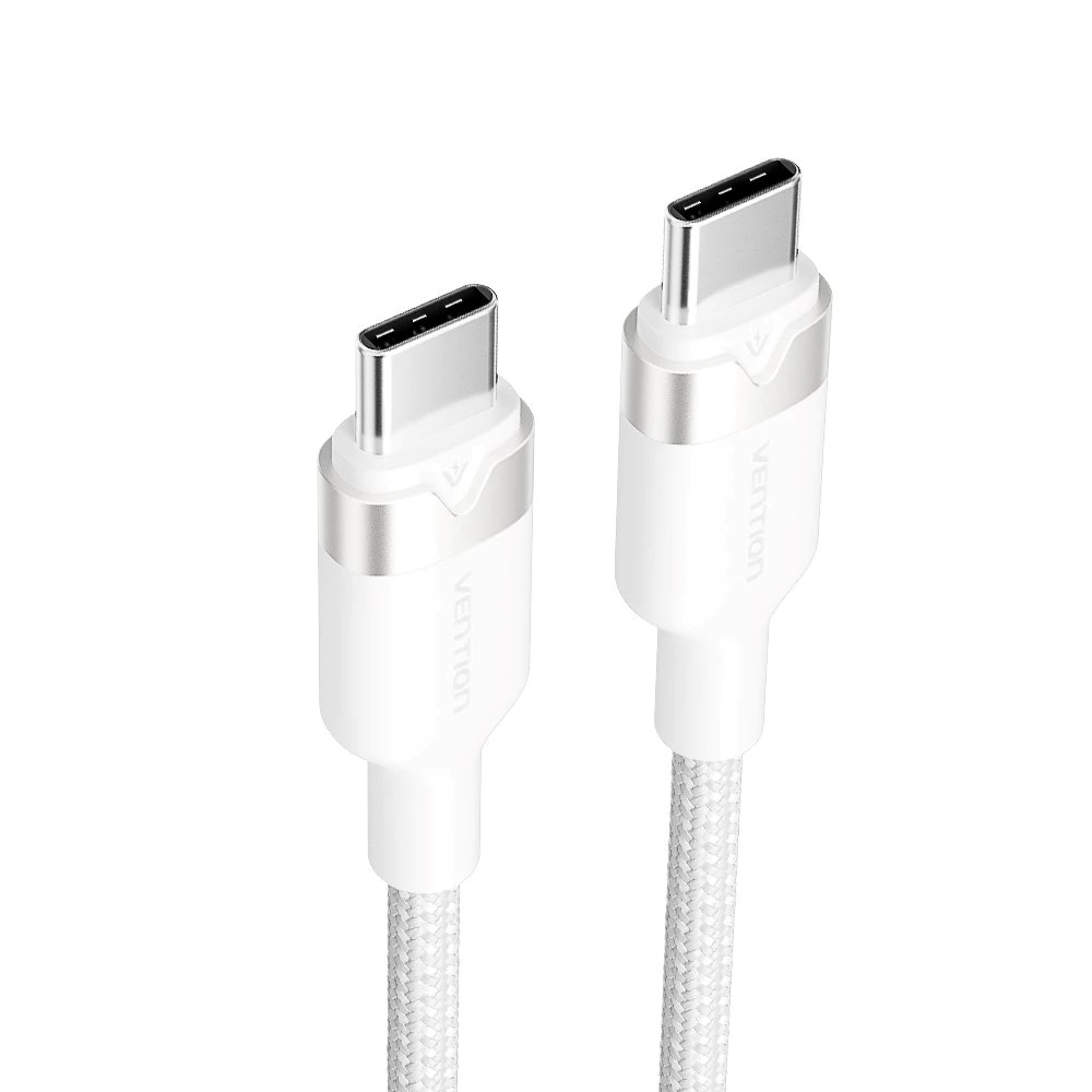 Kabllo Vention USB 2.0 Type C në Type C, 3A, 1m, e bardhë