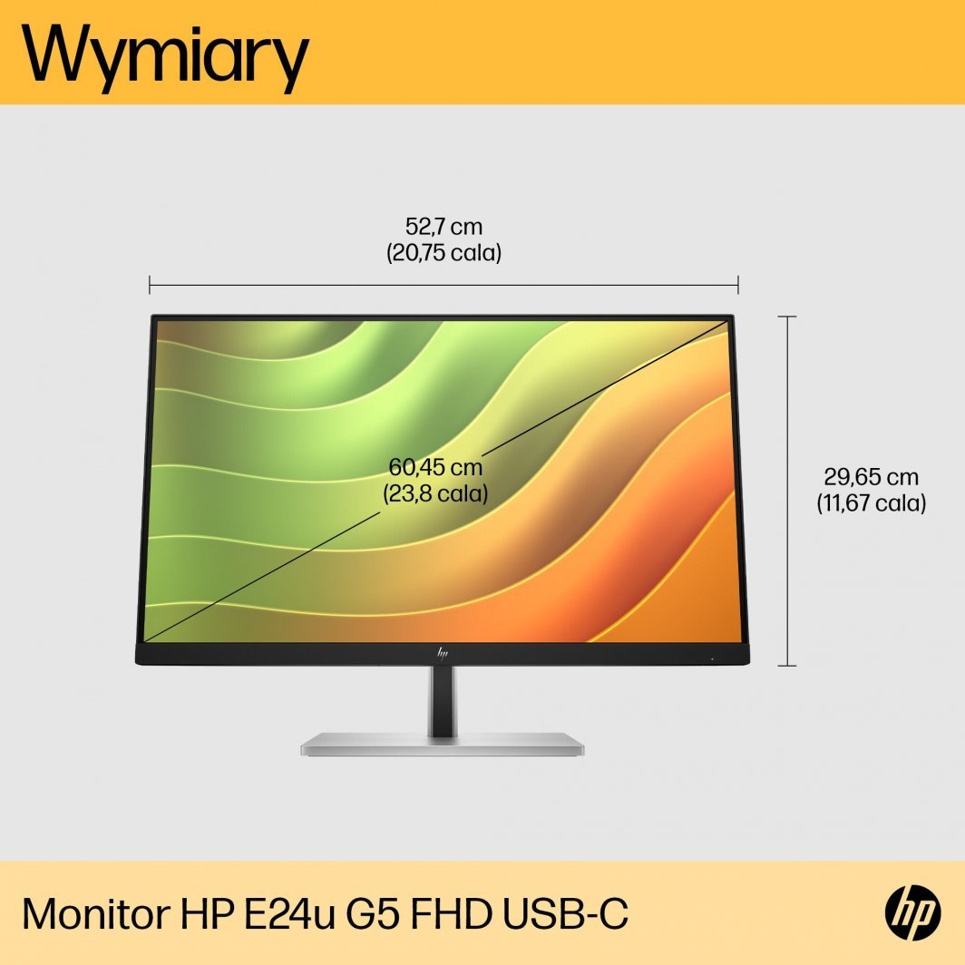 Monitor HP E24u G5, 23.8'', 1920 x 1080, i zi