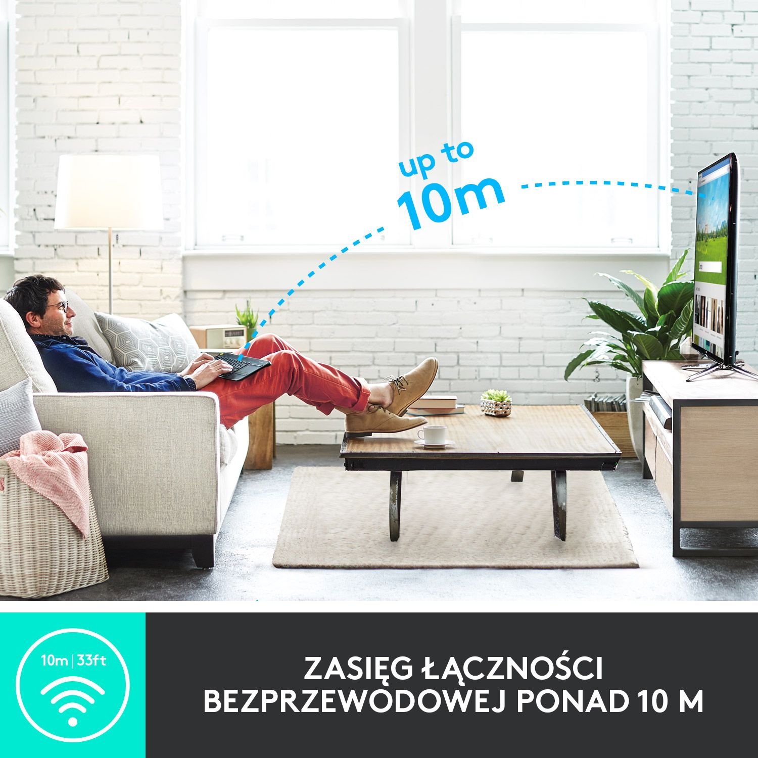 Set tastierë dhe kamerë Logitech K400 Plus me touchpad, wireless, Brio 100, e zezë