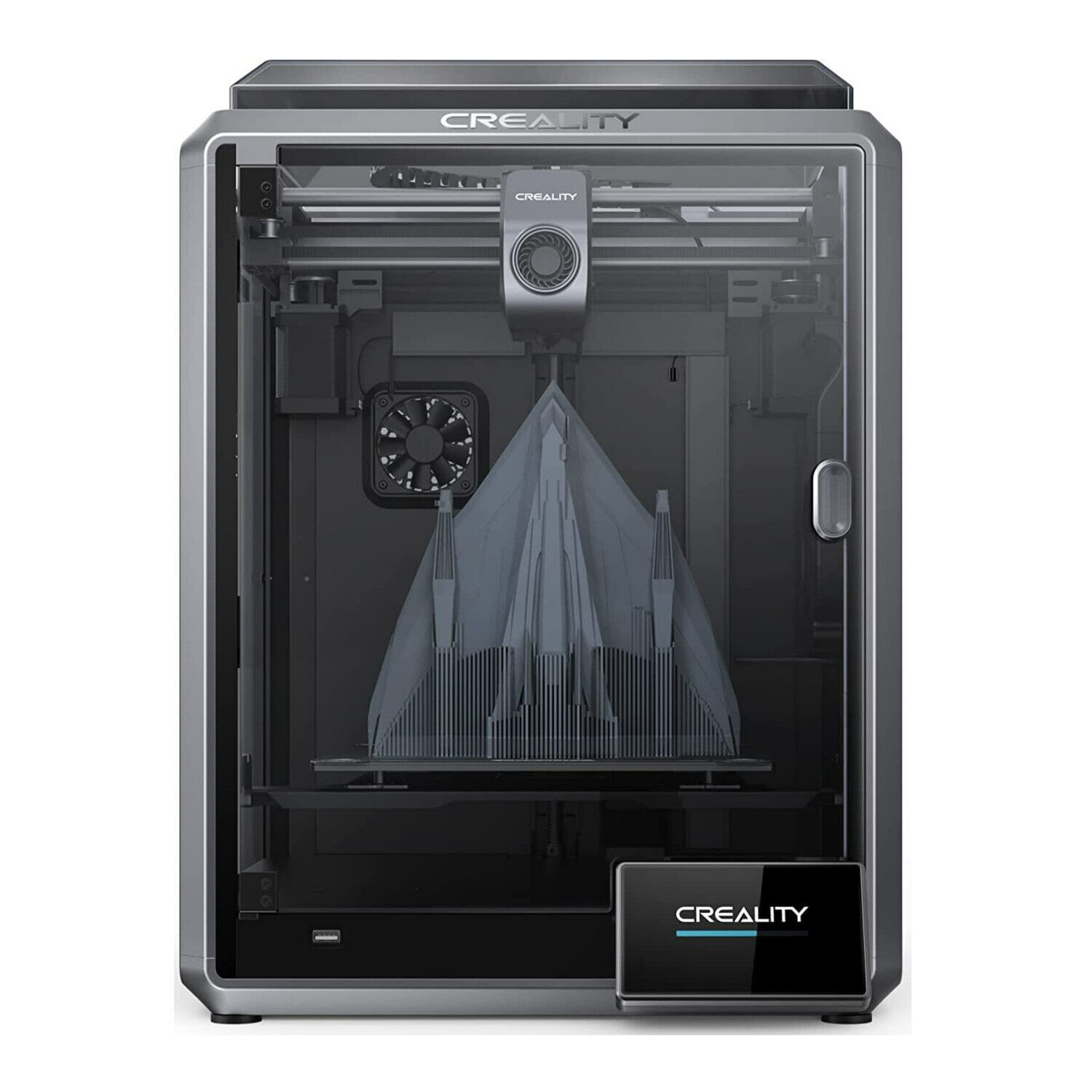 Printer 3D Creality K1, 600mm/s, ekran 4.3", nivelim automatik, gri
