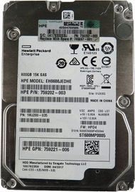 Внатрешен тврди диск HPE EH0600JEDHE, 600GB, 15000 RPM, SAS 3.5"