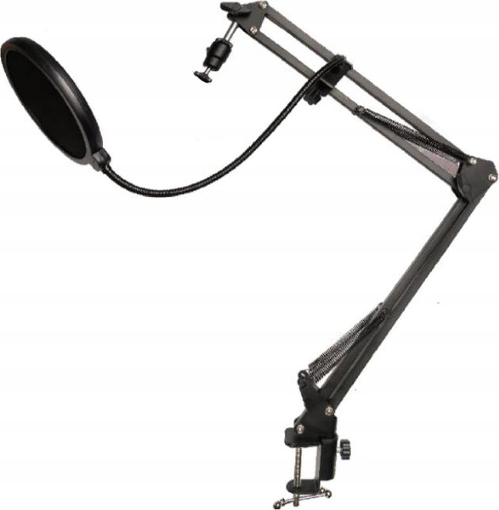 Filtër pop për mikrofon Thronmax P1, strukturë me dy shtresa, i zi