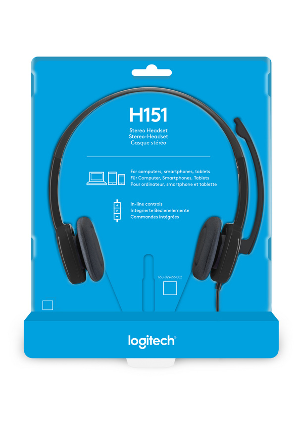 Kufje Logitech H151, me kabllo, të zeza