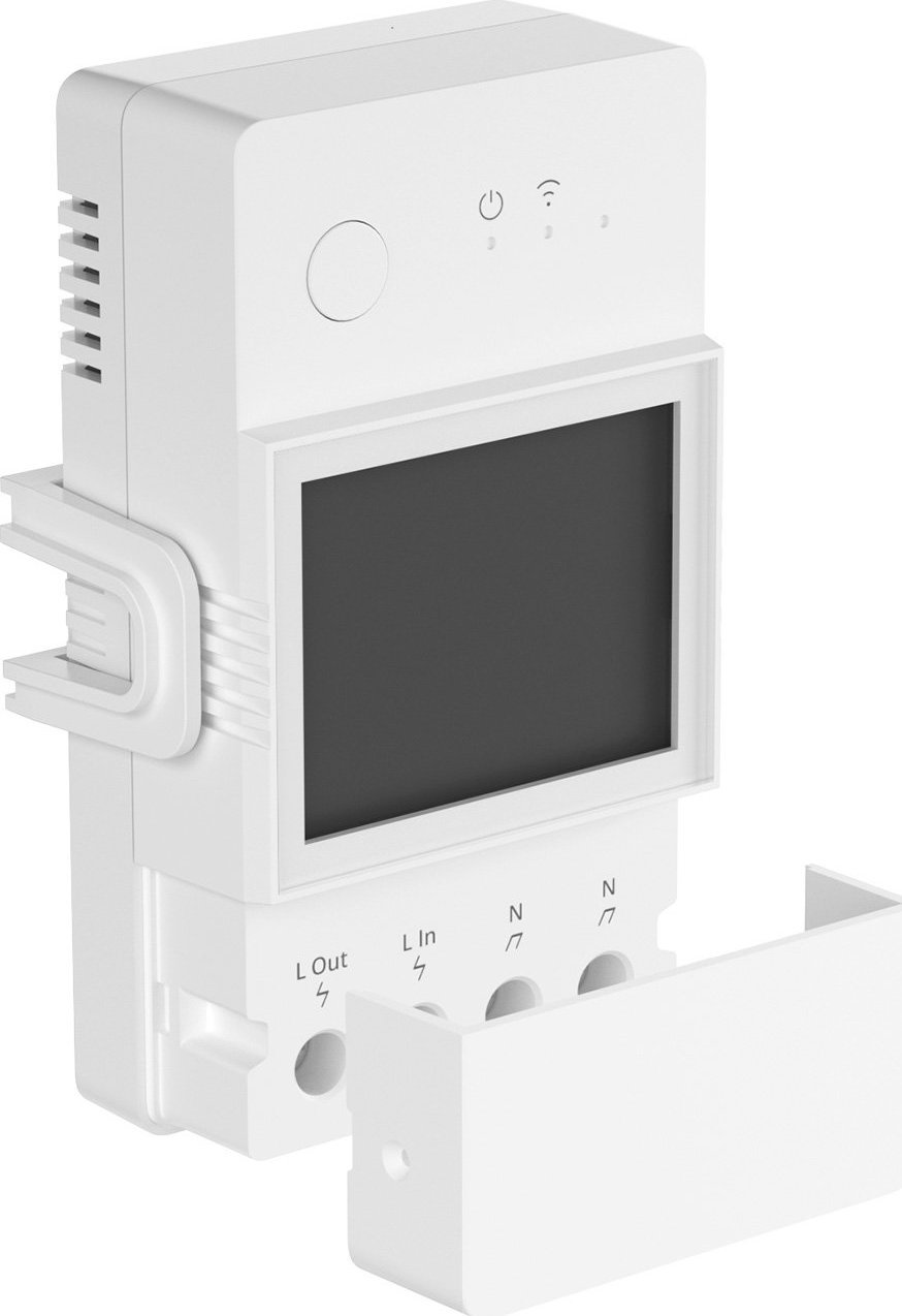Relé inteligjente Sonoff POWR320D, WiFi, matje energjie, me ekran LCD