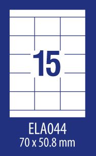 Etiketa ngjitëse Economy Europe100 A4, 70 x 50.8 mm, 100 fletë, të bardha