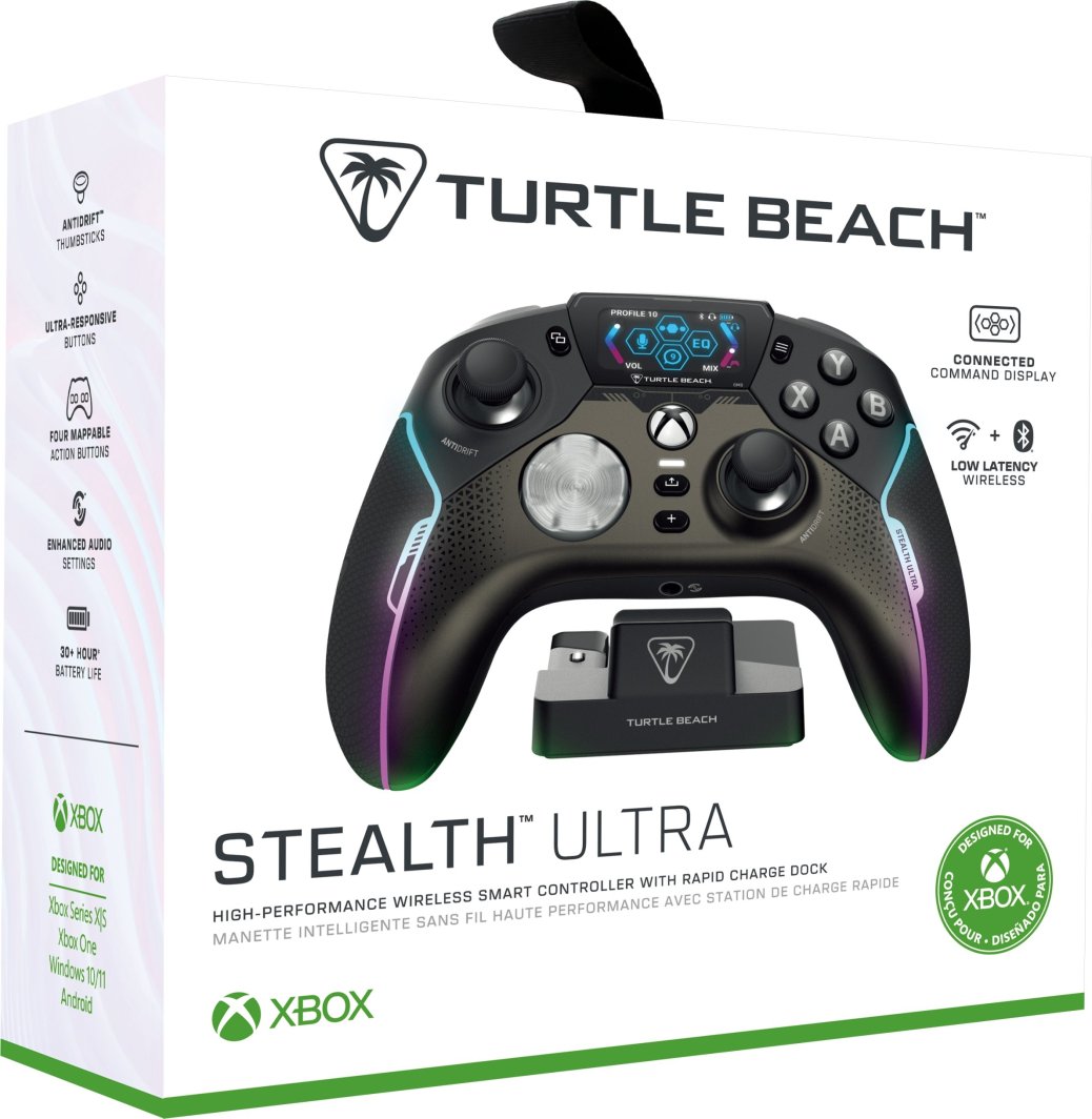 Kontroller Triton Turtle Beach Stealth Ultra, wireless / me kabllo, i zi / i hirtë