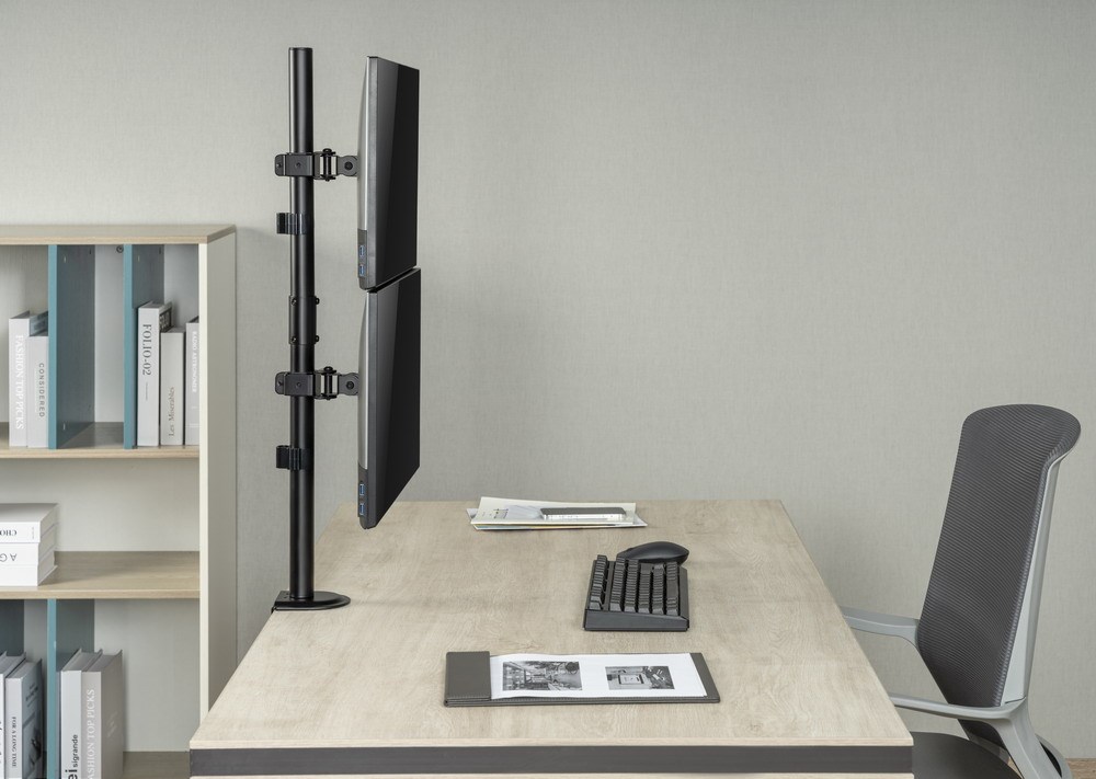 Mbajtëse monitori Gembird MA-D2-02, 17"-32", VESA 100x100mm, e zezë