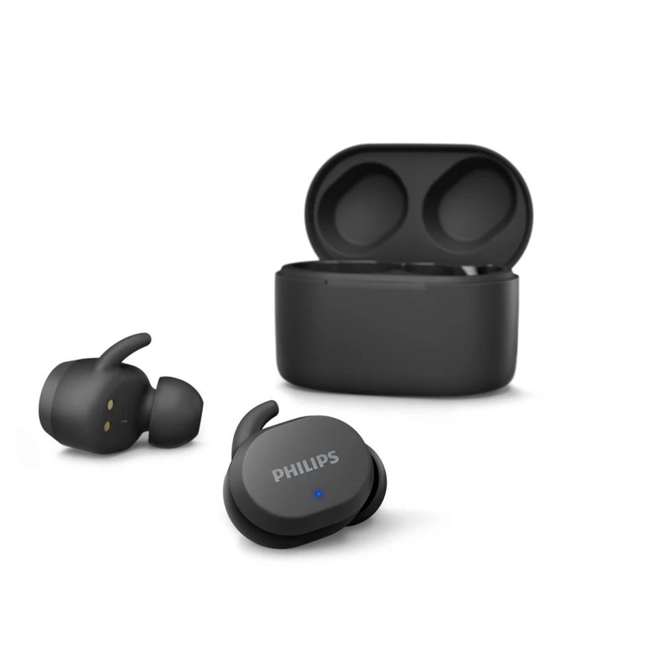 Dëgjuese Buds Philips TAT3216BK/00, wireless IPX5 Splash Mic, të zeza