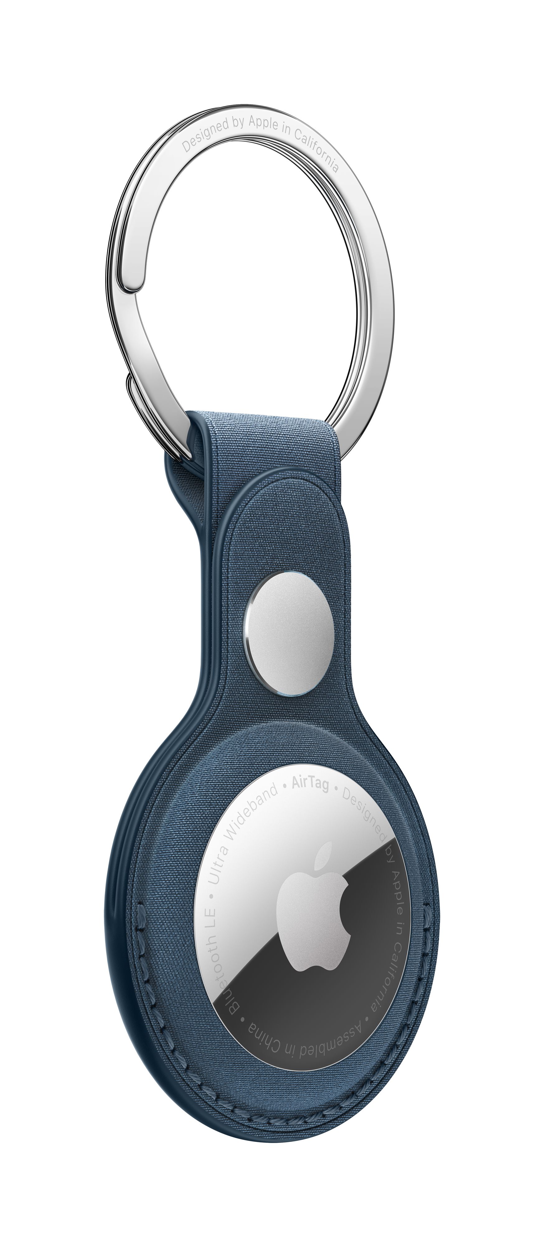 Apple AirTag FineWoven Key Ring, Pacific Blue