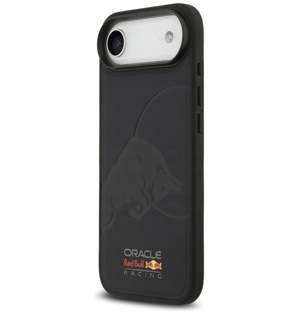 Mbulesë telefoni Red Bull Case Meshed Debossed Bull MagSafe për iPhone Air, plastike dhe lëkurë eko, blu navy