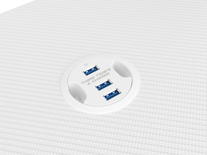 Tavolinë Genesis Holm 320, RGB LED, e bardhë