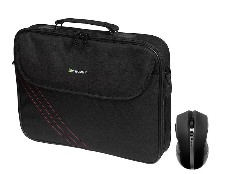 Çantë dore për laptop Tracer Tracer, me maus, 15.6", e zezë