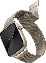 Rrip dore Uniq Dante për Apple Watch 38 40 41mm, çelik inox, mbyllje magnetike, starlight
