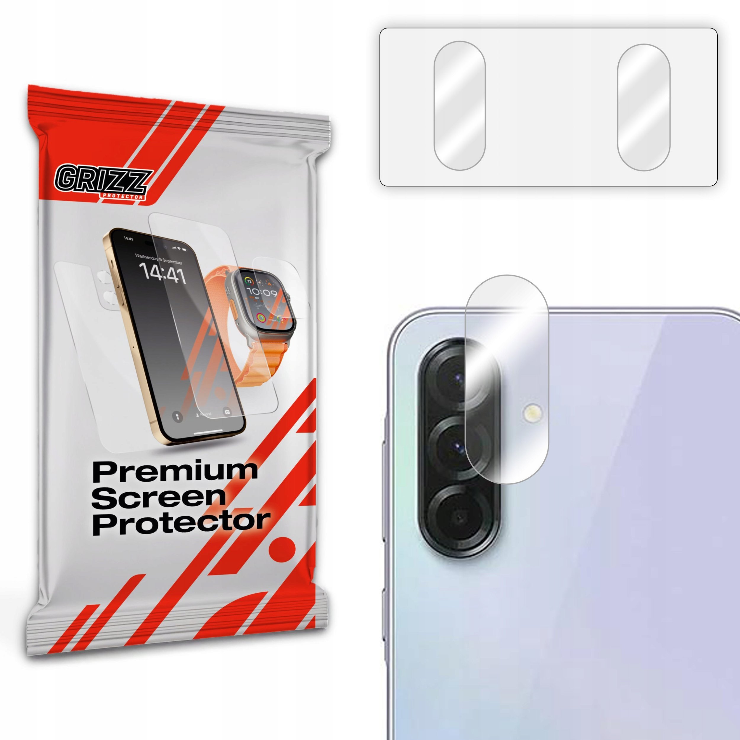 Xham mbrojtës kamerë Grizz HybridGlass për Samsung Galaxy A36, set 2 copë, transparent