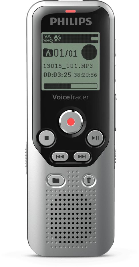 Regjistrues zëri Philips Voice Tracer DVT1250, 8GB, microSD deri 32GB, i zi