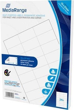 Самолеплива етикета MediaRange MRINK149, 70x37mm, 1200 парчиња, бели