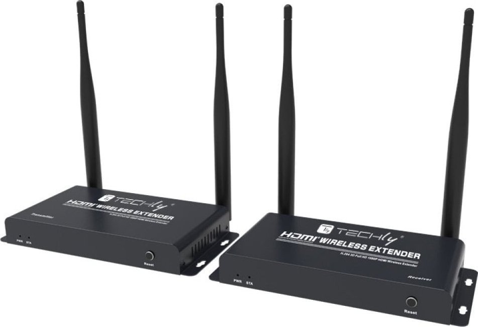 Sistem transmetimi HDMI Techly IDATA HDMI-WL212, Wireless, Full HD 1080p 60Hz, deri 200m