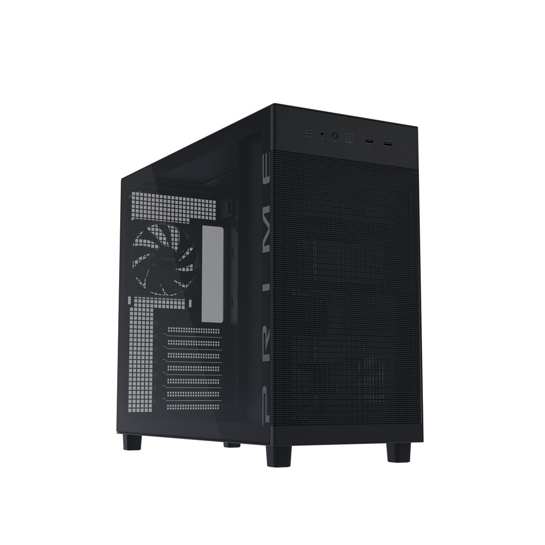 Kutia kompjuterike Asus PRIME AP303 TG, xham i temperuar, e zezë