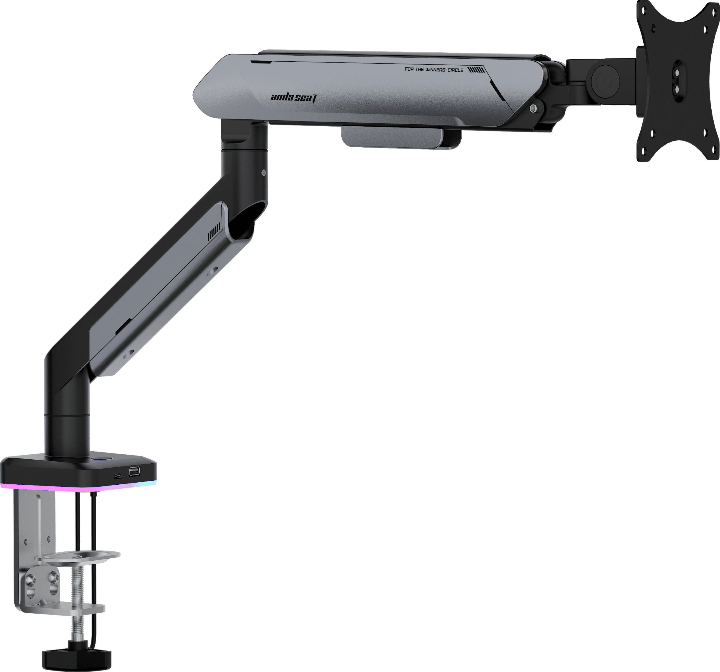 Kllapë monitori Anda Seat Stealth II PRO RGB, 17"-42", deri 15kg, titanium