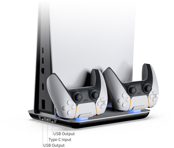 [OUTLET] Pad ftohës DOBE PS5, stacion karikimi wireless për kontroller