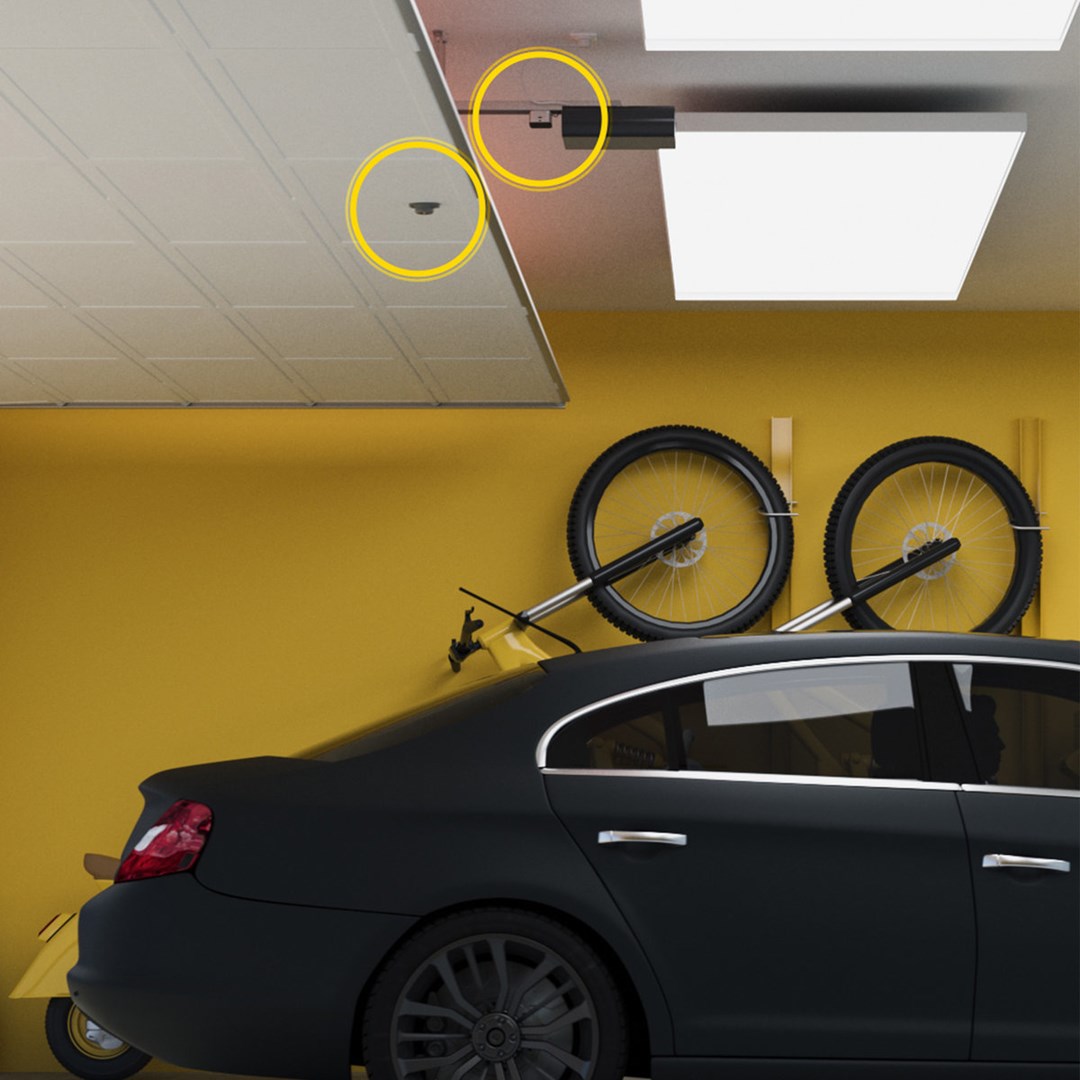 Senzor garazhi Yale Home Garage Sensor, zëvendësues, kompatibil me Smart Garage Door Opener, gri