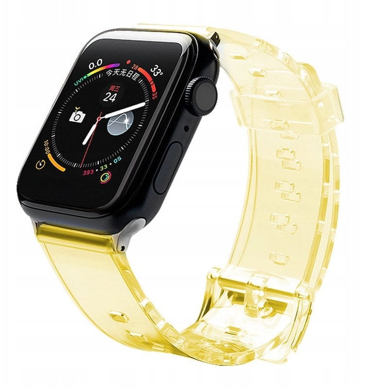 Rrip dore Hurtel Cinturino Light për Apple Watch 6 5 4 3 2, 40mm 38mm, TPU, i verdhë