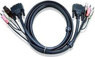 Кабел KVM Aten 2L-7D05U, DVI D Single Link, USB и аудио, 5m, црн