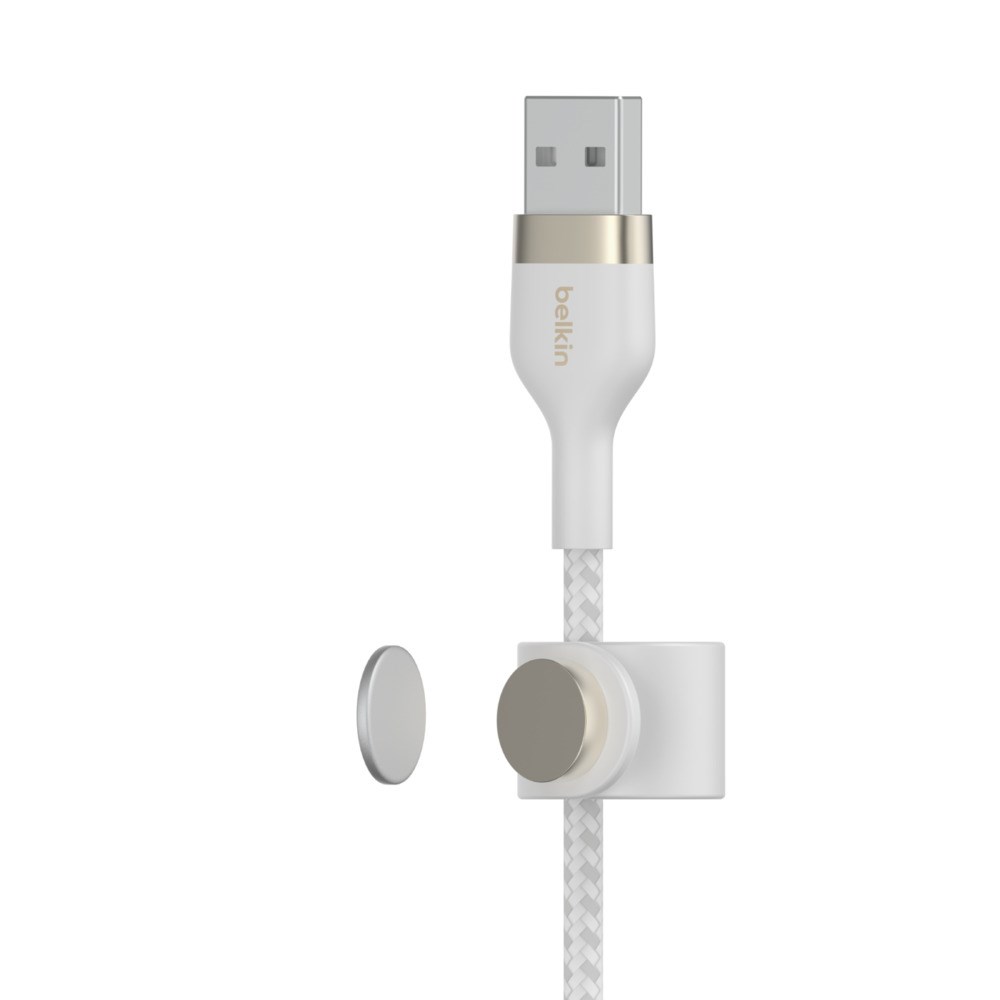 Kabllo USB-A në Lightning Belkin BoostCharge Pro Flex, 3m, MFi, e bardhë