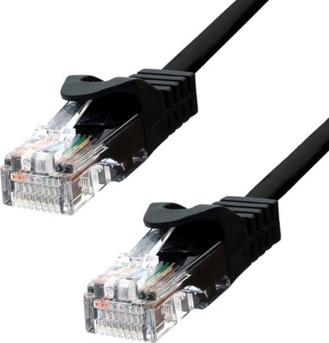 Kabllo rrjeti ProXtend CAT5e, UTP, 30 cm, e zezë