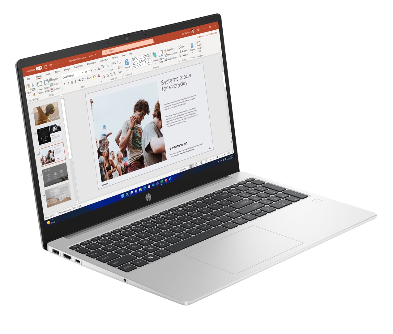 Laptop HP 250 G10, Intel Core i5 1334U, 15.6", gri