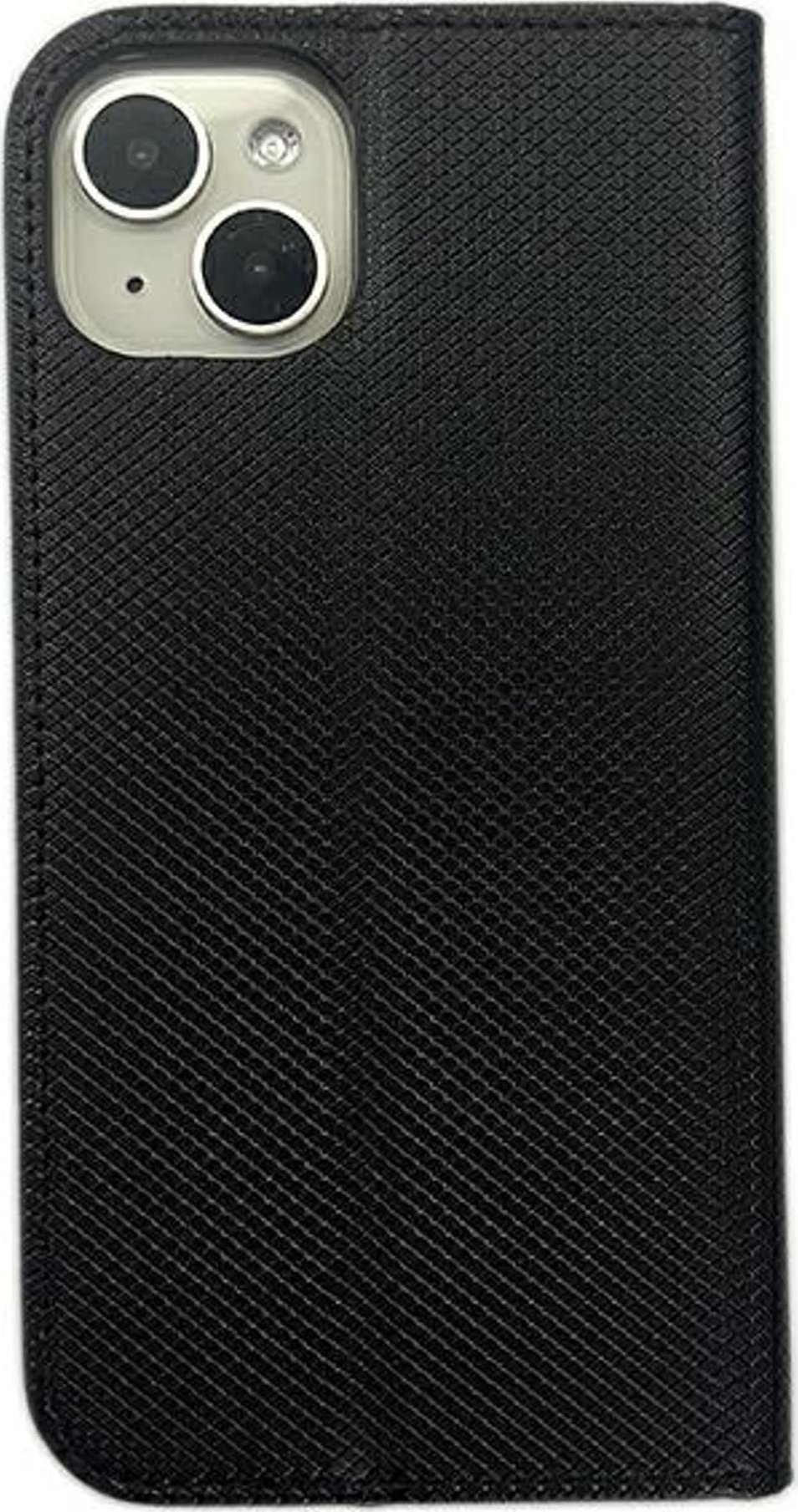 Këllëf libri për telefon iPhone 15 Pro 6.1", me magnet, i zi