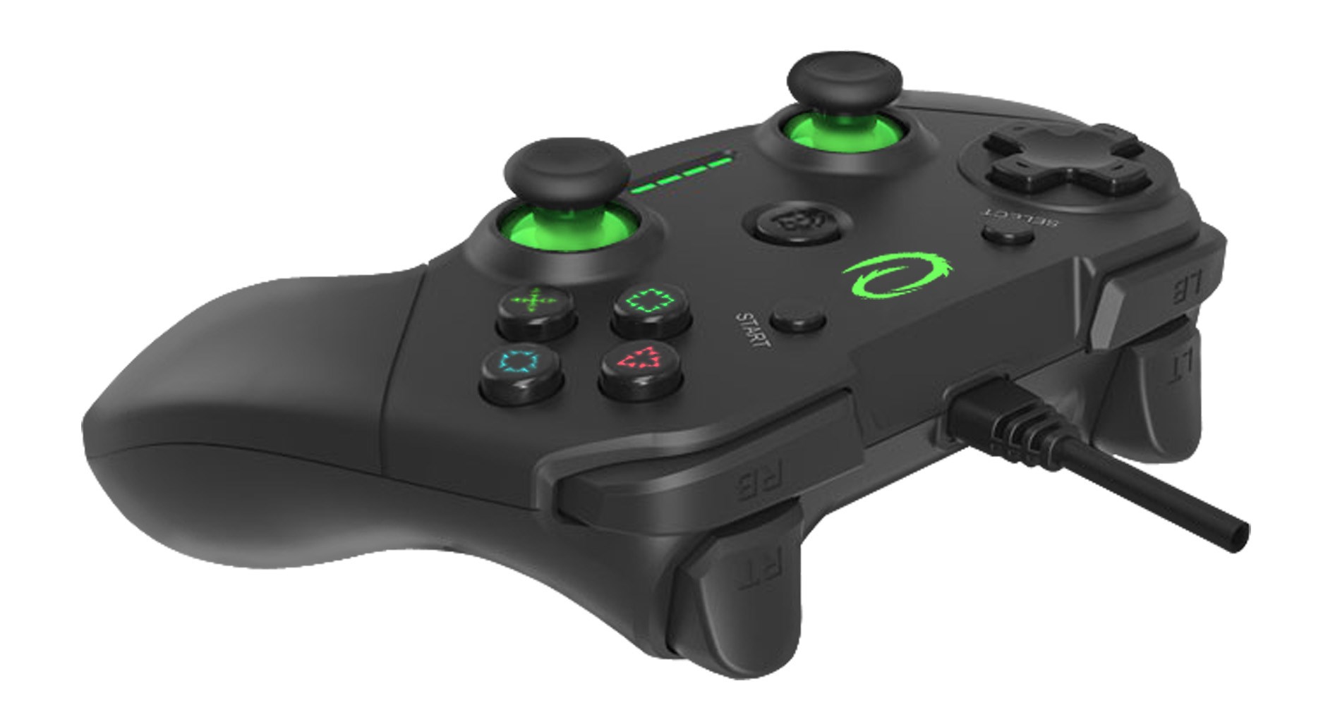 Gamepad Esperanza Vanquisher Pad EGG110K, me vibrim, për PS3 dhe PC, i zi