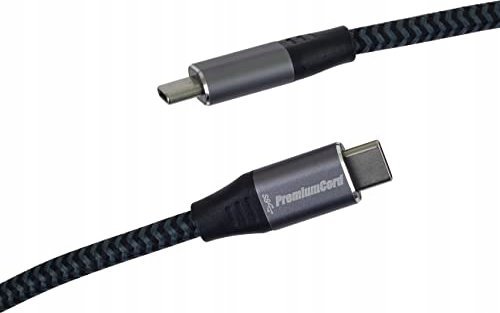 Kabllo USB PremiumCord ku31ct05, USB C në USB C, 0.5 m, i zi