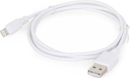 Кабел Gembird, USB-A - Lightning, 1 м, бел