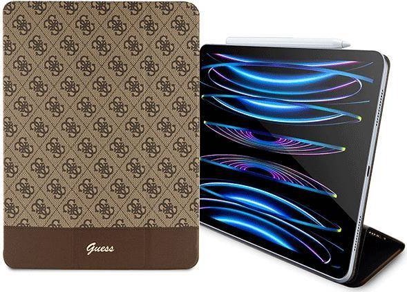 Mbulesë tablet Guess 4G Stripe Allover GUFCP12PS4SGW, për iPad Pro 12.9 2020 2021 2022, kafe