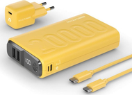Power bank RealPower PB-20000, 20000mAh, 22.5W, i verdhë