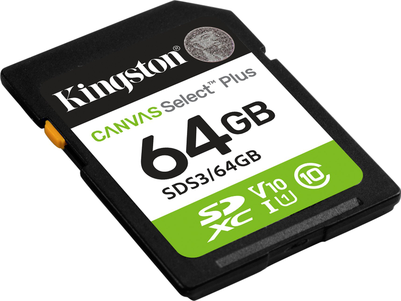 Kartë memorie Kingston Canvas Select Plus, 64GB, SDXC Class 10 UHS I, 100MB/s