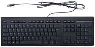 Tastierë HP Full-size AZERTY, me kabllo, layout FR, e zezë