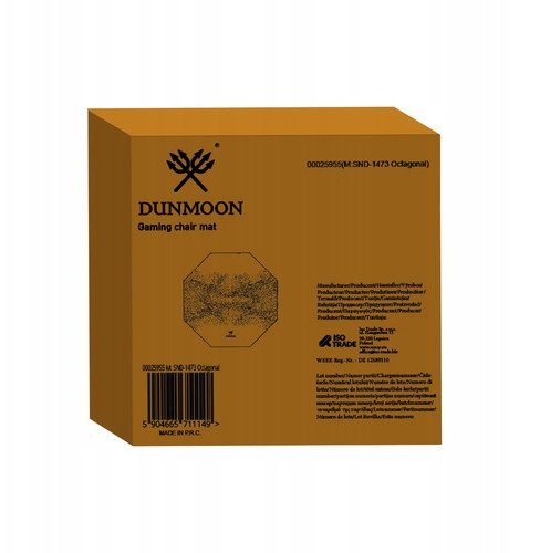 Tapet mbrojtës për karrige gaming Dunmoon 25955, 120 cm, tetëkëndor, i zi