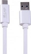 Kabllo USB LMP USB-A në USB-C, 1 m, 10 Gb/s, e bardhë