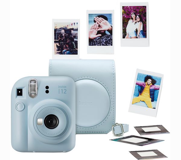Set Fujifilm, fotoaparat Instax Mini 12 + 10 copë filma fotografik + çantë, i kaltër