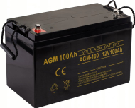 Bateri AGM Volt Poland 12V 100Ah, për UPS dhe kamper, gri