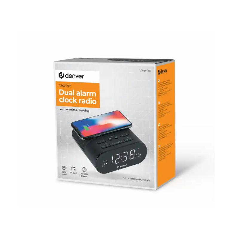 Denver Wireless Charging FM Clock CRQ-107 4