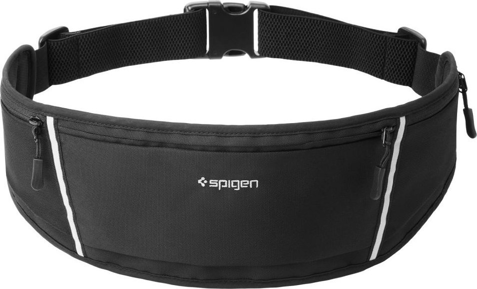 Çantë beli Spigen Dynamic Shield A710, shiritë reflektues, e zezë